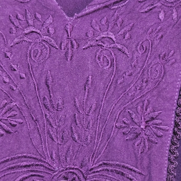 Embroidered pamcho tiedye coastal style one size 100% viscose - Picture 6 of 14